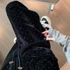 Autumn Maternity Velvet Drawstring Pants: Narrow to Wide Leg Fit
