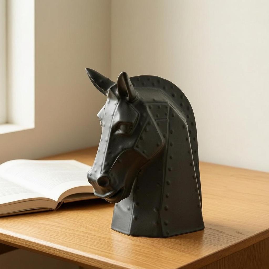 Horse Head Tissue Box Modern Ornament Stylish for Vanity, Office Desk