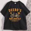 Deebos Bike Tshirt for Men and Women Vintage Los Angeles Bicycle Tshirt Casual Round Neck Short Sleeve Graphic Tees Clothes