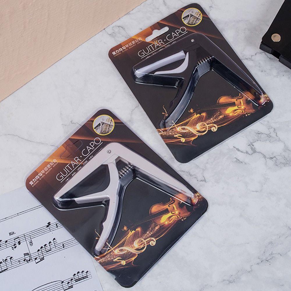 Black/White Guitar Capo Universal Guitar Tone Adjusting Clamp for Acoustic Classic