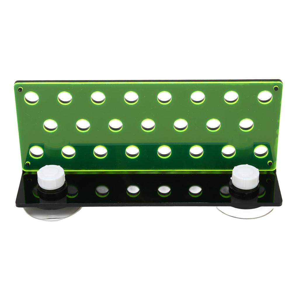Coral Frag Rack Fluorescent Green 23 Plug Holes Suction Cup Fixing Acrylic Coral Holder for