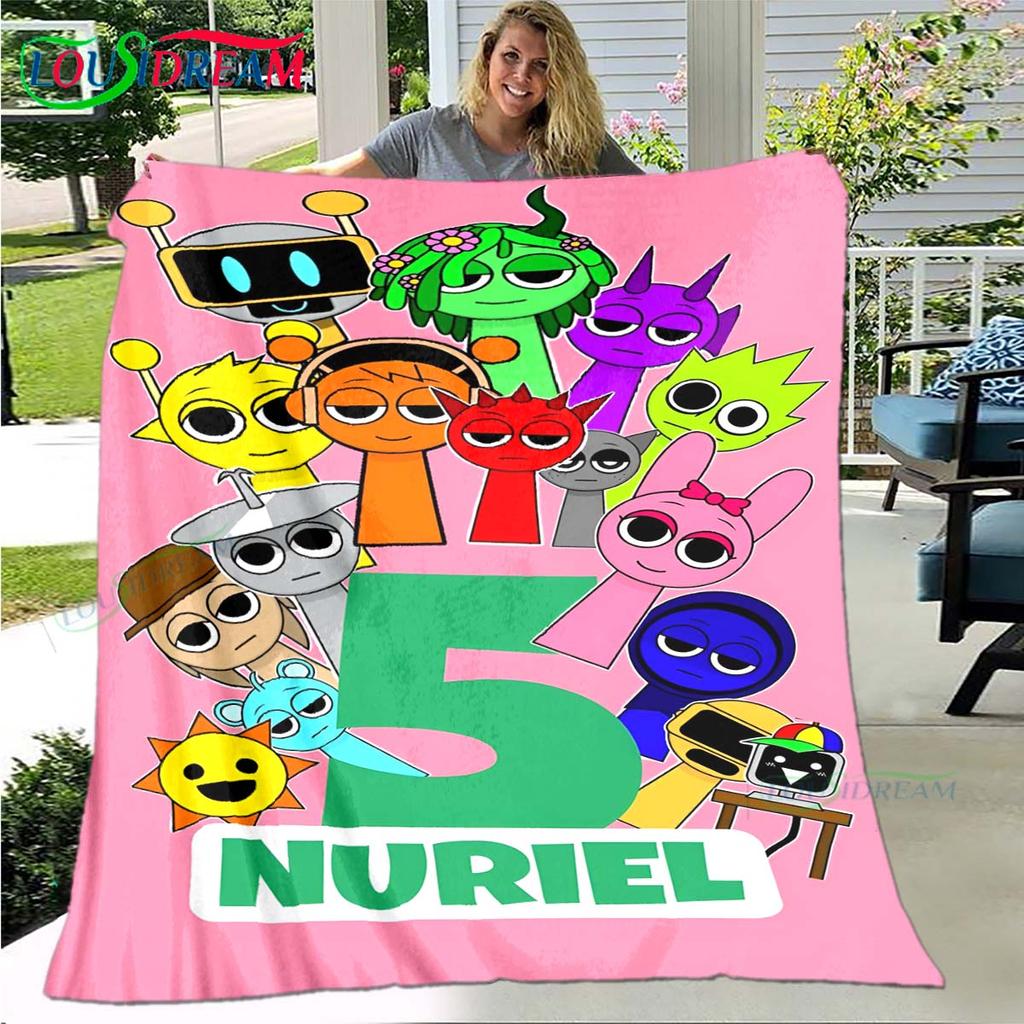 Fashion S-Sprunki Incredibox Game Four Seasons Blanket Sofa Cover Travel Bed Plush Blanket Travel Office Break Blanket Gift
