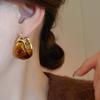 Elegant U Shaped Resin Dangle Earrings Geometric Large Stud Earrings Sweet Vintage Trend Waterdrop Earrings Gift