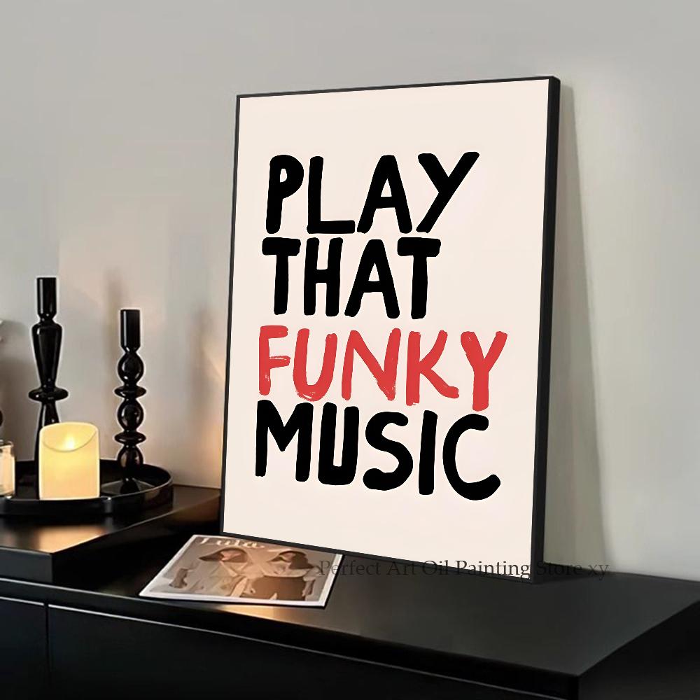 1PC Abstract Jazz Music Festival Record Player Symbol Art Poster Paper Print Home Living Room Bedroom Entrance Bar Restaurant