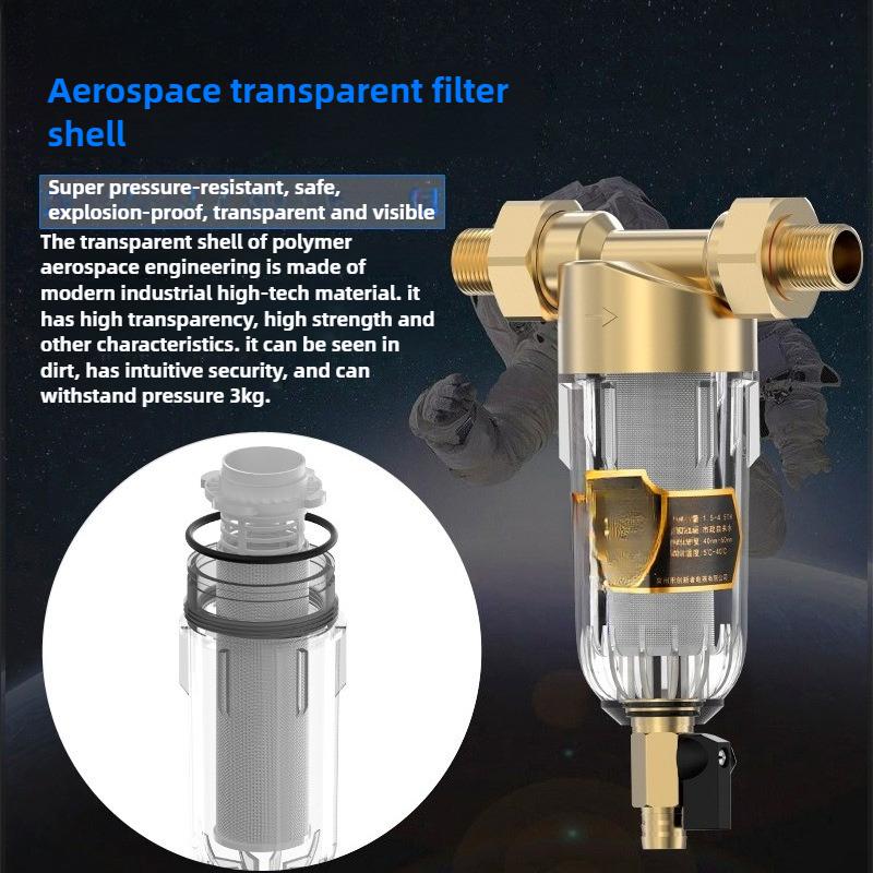 Pre-filter Household Whole House Central Water Purifier Household Tap Water Pipe Filter Large Flow Backwashing