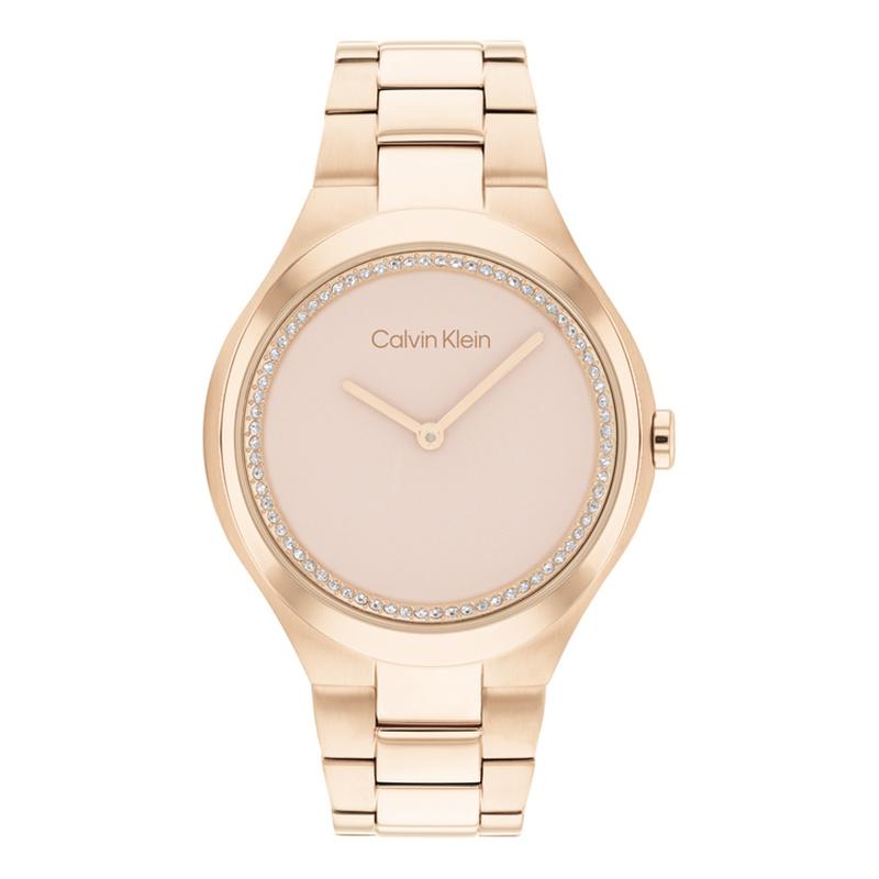 Calvin Klein Eternal Series Watch Quartz Movement Steel Strap 36mm Rose Gold Dial Women's Watch Sparkling Elegance 25200368