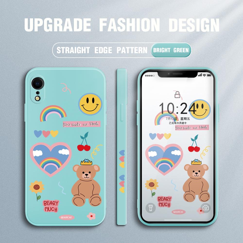 Husă de telefon colorată cu urs de desene animate pentru Redmi Xiaomi POCO Note 10 Pro 9 9A 9T 10C 8 7 11 Lite 5G X3 M3 Square Edge Full Camera Protect Moale TPU Husă