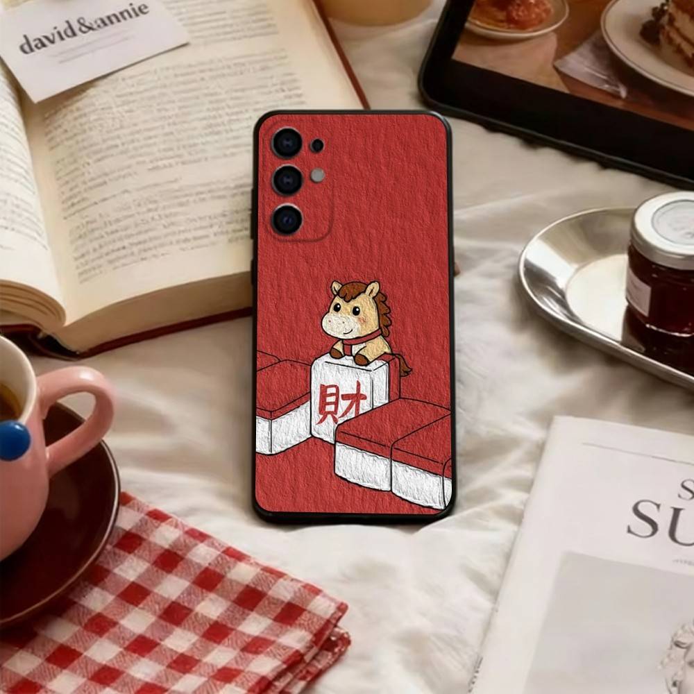 

Mahjong Phone Case Soft black For Samsung S25,S24,S21,S22,S23,S30,Ultra,S20,Plus,Fe,Lite Samsung S235G