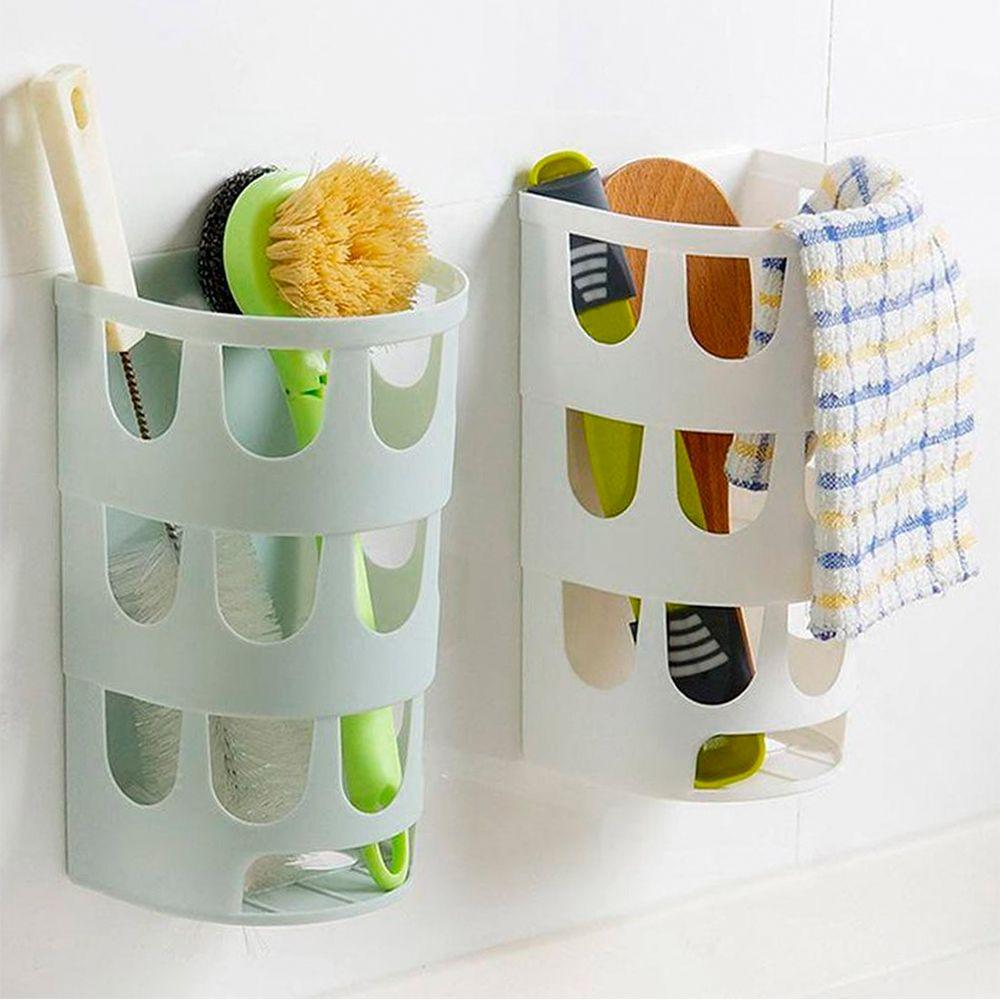 Multipurpose Kitchen Storage Garbage Bags Tableware Organizer Plastic Bag Container Wall-mounted
