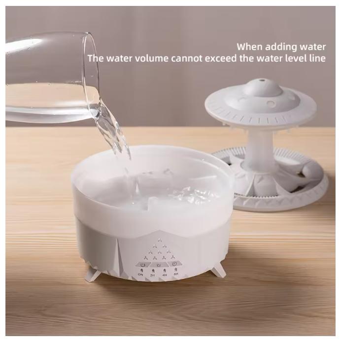 UFO Regentropfen Aroma Diffusor Ätherisches Öl Diffusor mit Fernbedienung 7 bunte Lichter Aroma Diffusor Luftbefeuchter für Zuhause