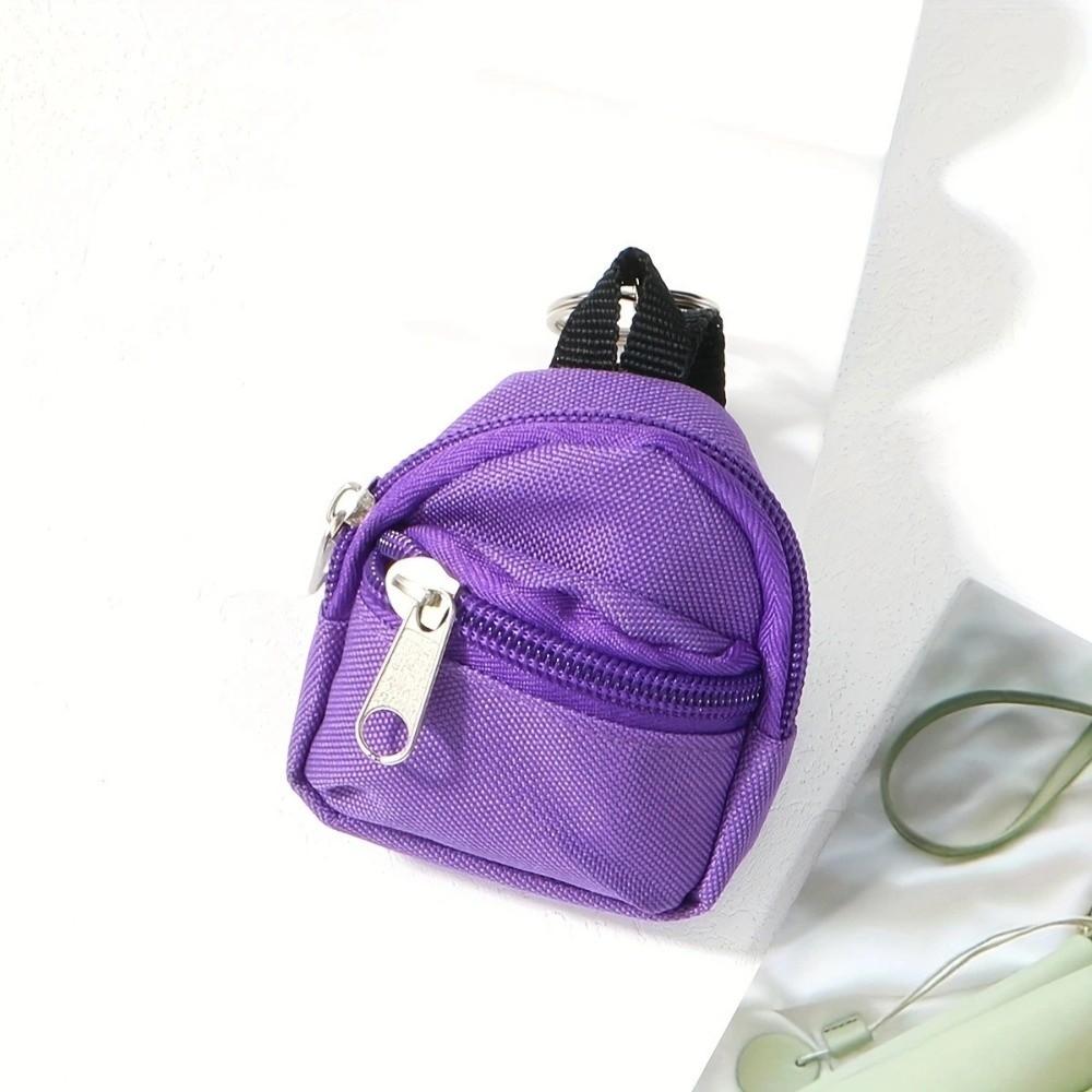 Metal Key Ring Zipper Coin Pouch Nylon Keychain Pouch New Mini Storage Bag Key Organizer