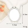 Sense of Advanced Butterfly Heart Shaped Girls Gem Make Up Mirror Liquid Metal Style Women Mini Portable Handheld Mirror