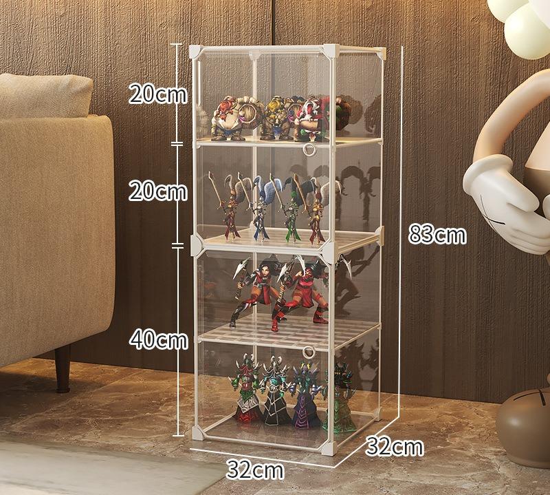 Transparent Display Cabinet Jewelry Display Toy Storage Ra Home Use Figure elf Clear Organizer for Small Collectibles And Models