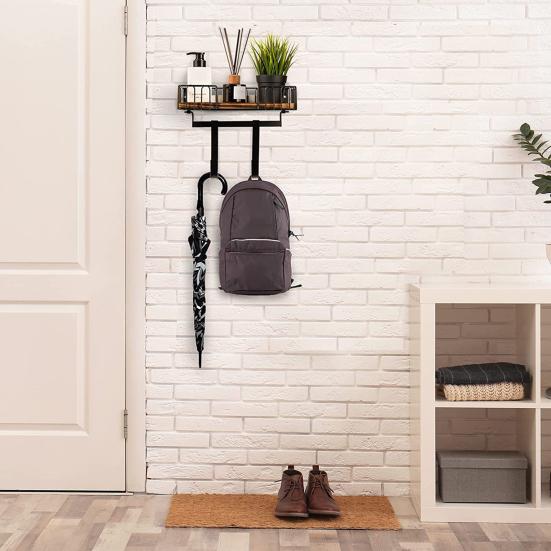 

Настенная вешалка для хранения гладильной доски с крючками, простая установка для стирки