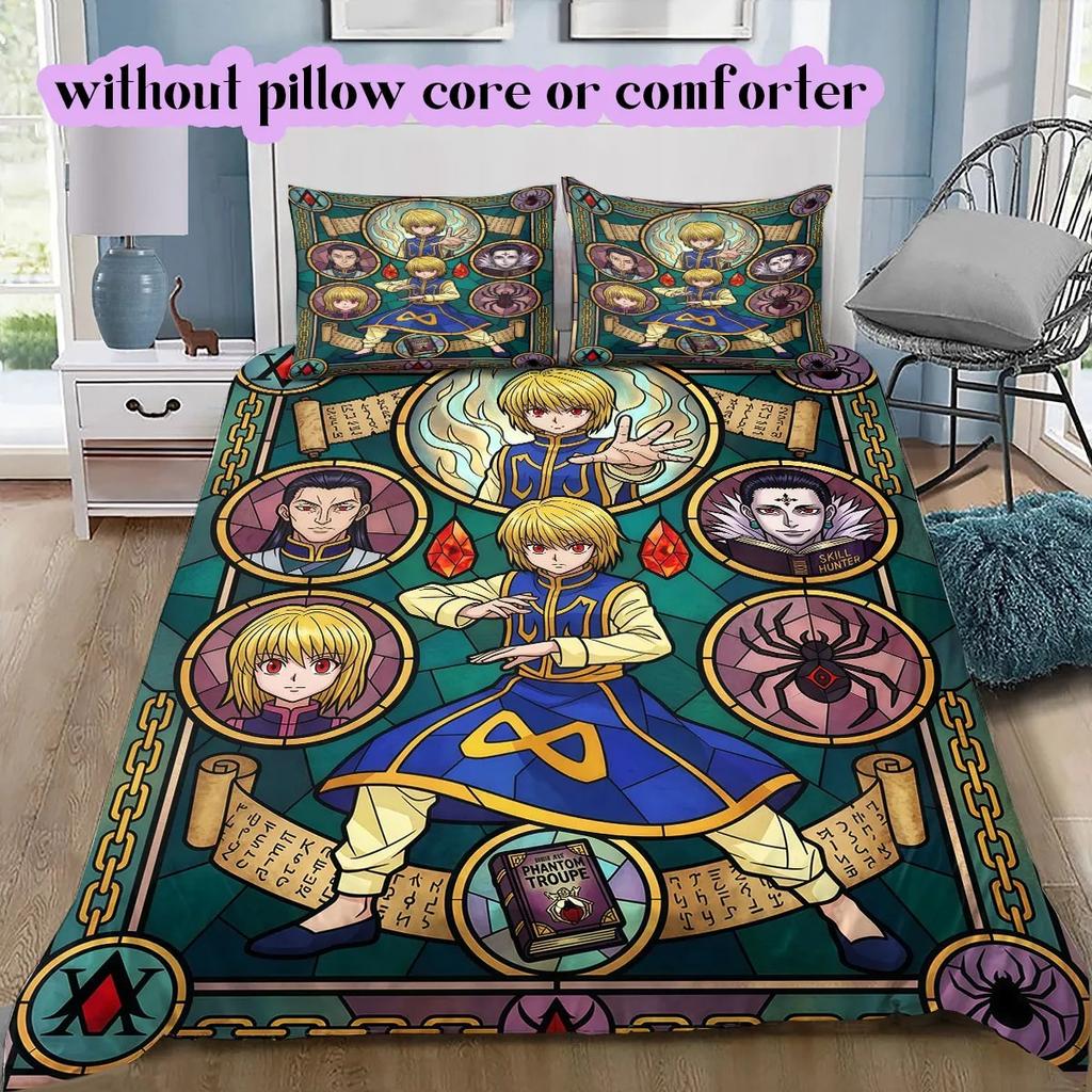 3D Printe Hunter X Hunter Anime Duvet Cover Pillowcase Bedding Set Boys Girls Single/Double/Queen Size Bed Kids Adult 2/3piece