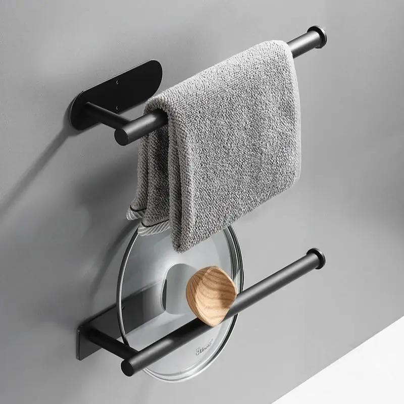 Stainless Steel Toilet Paper Holder, No Drilling Wall Mount Tissue Rack for Bathroom, Adhesive Toilet Roll Holder