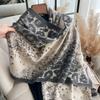 Autumn And Winter Leopard Print Fashion Long Scarf Scarf Women'S High-End Shawl With High-End Cape