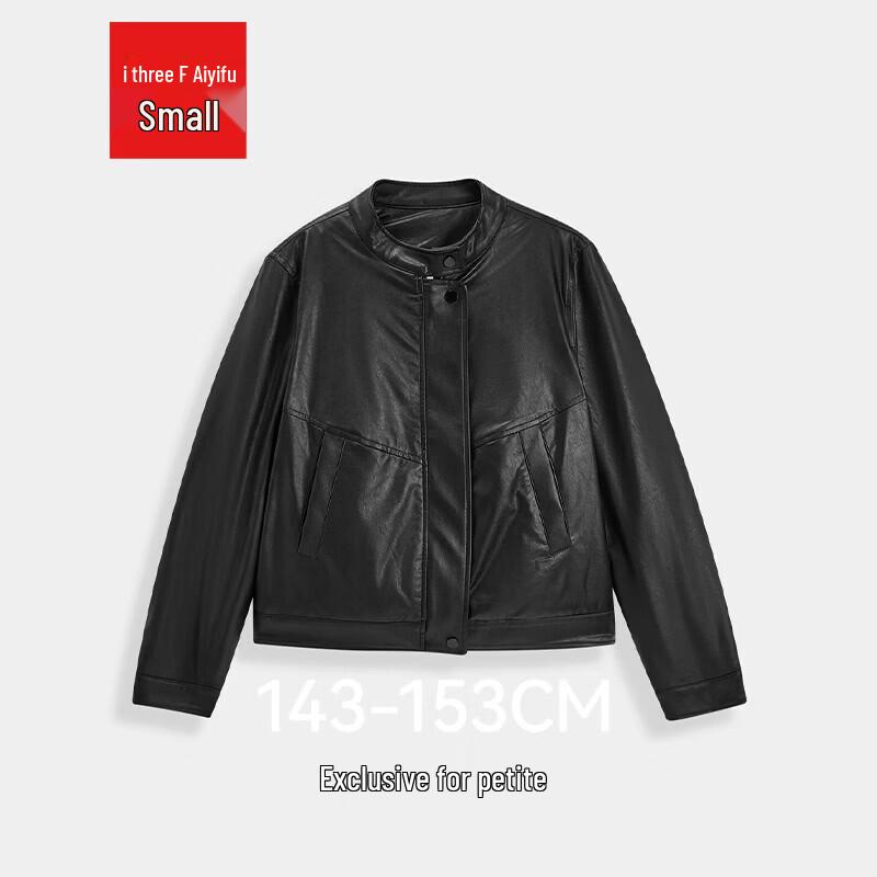 IEF Женская Маленькая Осень/Зима 2025 Свободная Короткая Кожаная Куртка M