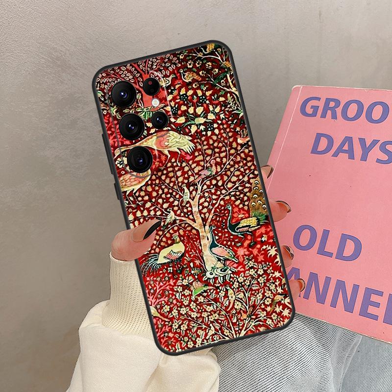 Persian Carpet Floral Pattern Case For Samsung Galaxy S21 S22 S23 S24 S25 Ultra S9 S10 S25 Plus S20 FE S25 FE Cover Coque