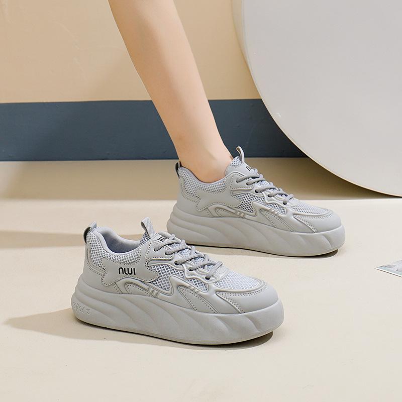 Mesh Surface Clunky Sneakers Women's Summer New Breathable Casual Shoes for Female Students Sneaker