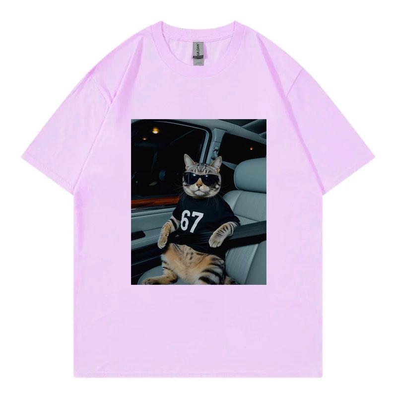 67 T-shirts Graphiques Mèmes Chat Cool Drôles Hommes Femmes Vêtements Mode T-shirt Oversize Été Décontracté Coton Manches Courtes T-shirts