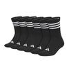 adidas CUSHIONED CREW Socks Unisex 3 Pack Black/White JN4866