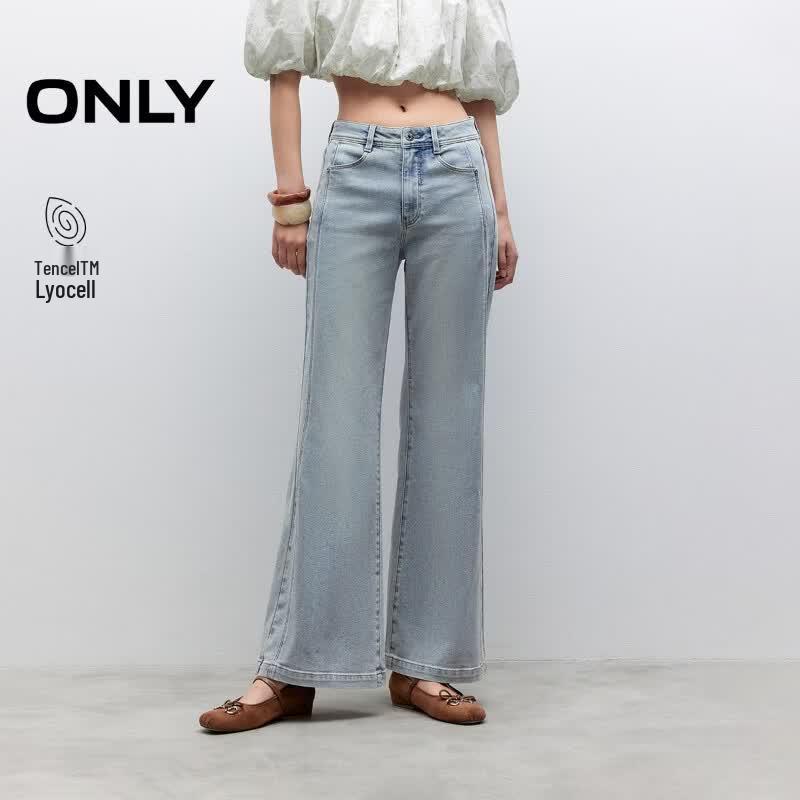ONLY Women s Tencel Blend High Waist Flared Jeans M