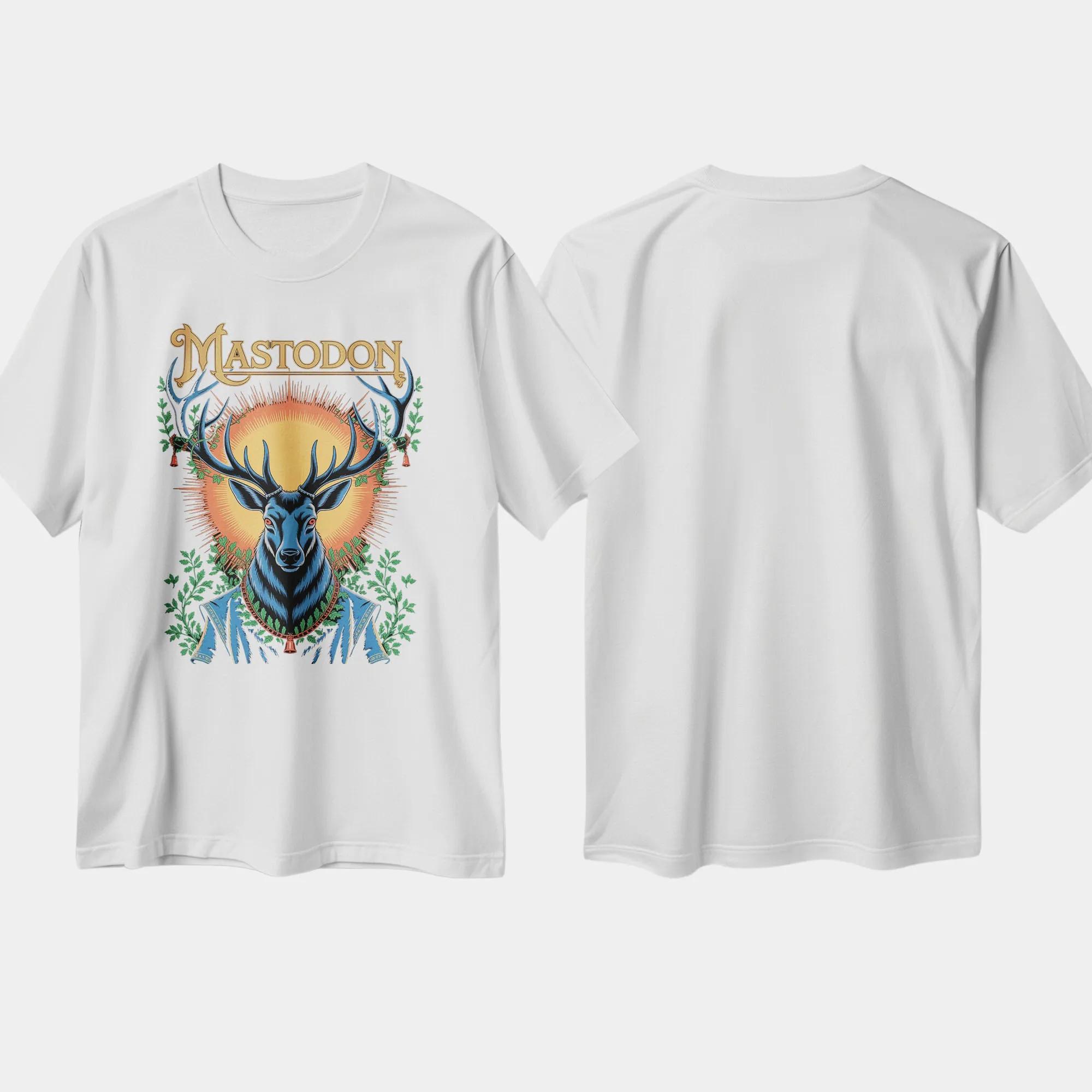 

Band Men s Clothing Graphic Mastodons Printing T-Shirts Short Sleeve Unisex Vintage round neck Casual Rock and Roll Tees - Me... S