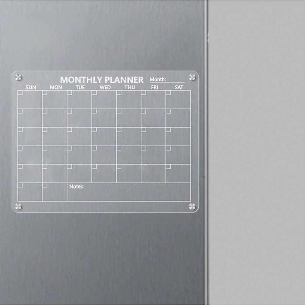 Multi-Use Dry Erase Board Calendar Anti-slip In Magnetic Calendar Board with Calendar Board Planner Reusable Magnetic Dry Erase