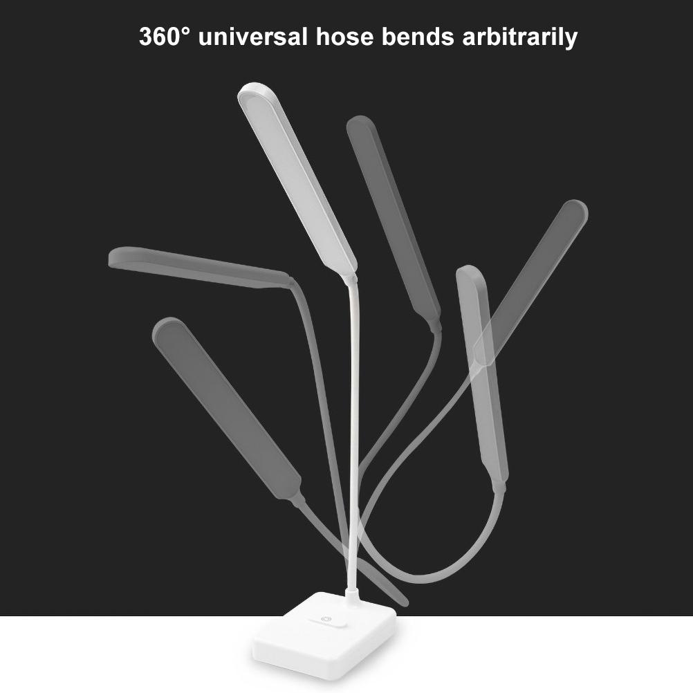 Eye Protection LED Desk Lamp USB Charging Bedside Table Desk Lamp with Mobile Phone Holder Three Color Switchable Eye