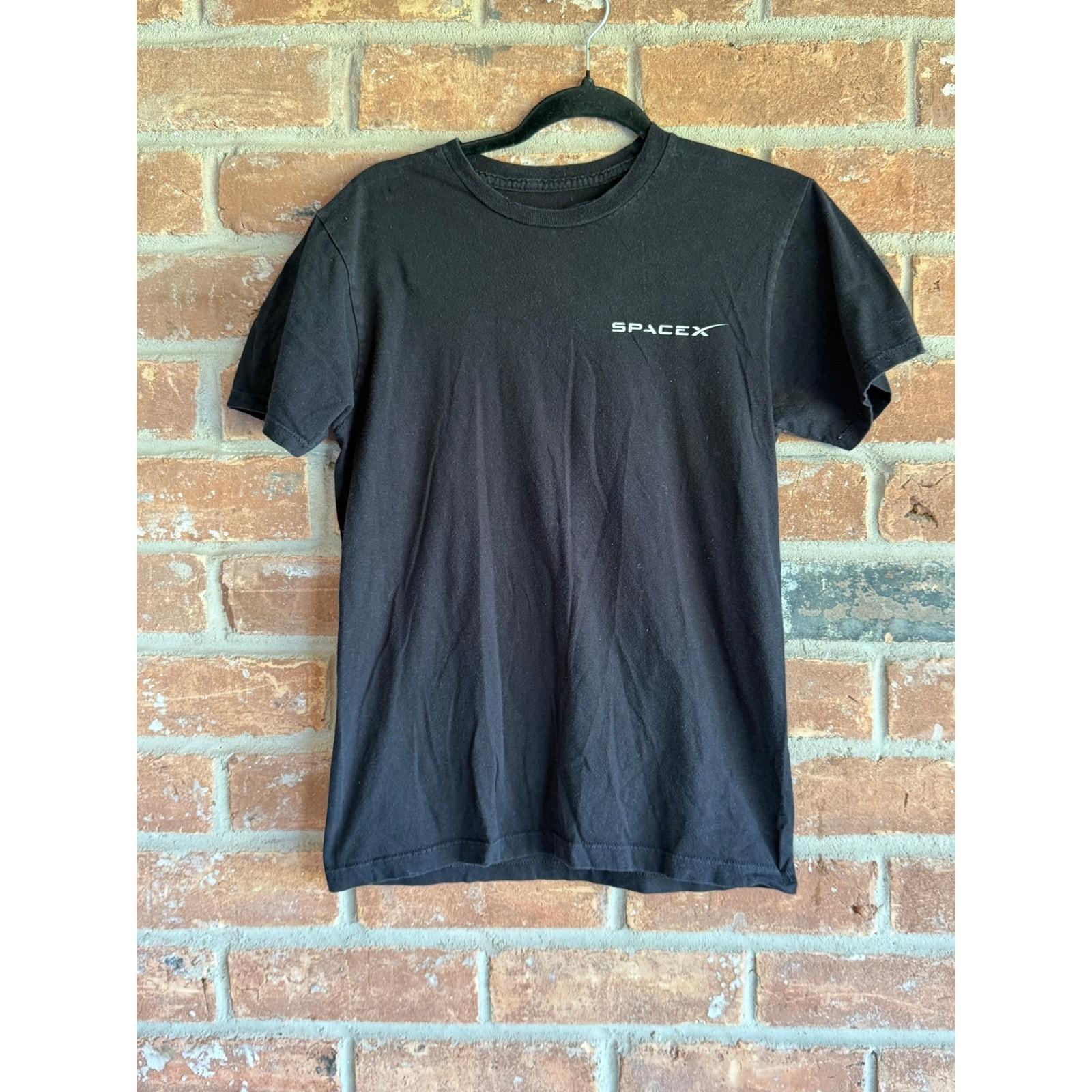 SpaceX Dragon Black Graphic T Shirt Space Program NASA Elon Musk Size S Unisex T-Shirt S