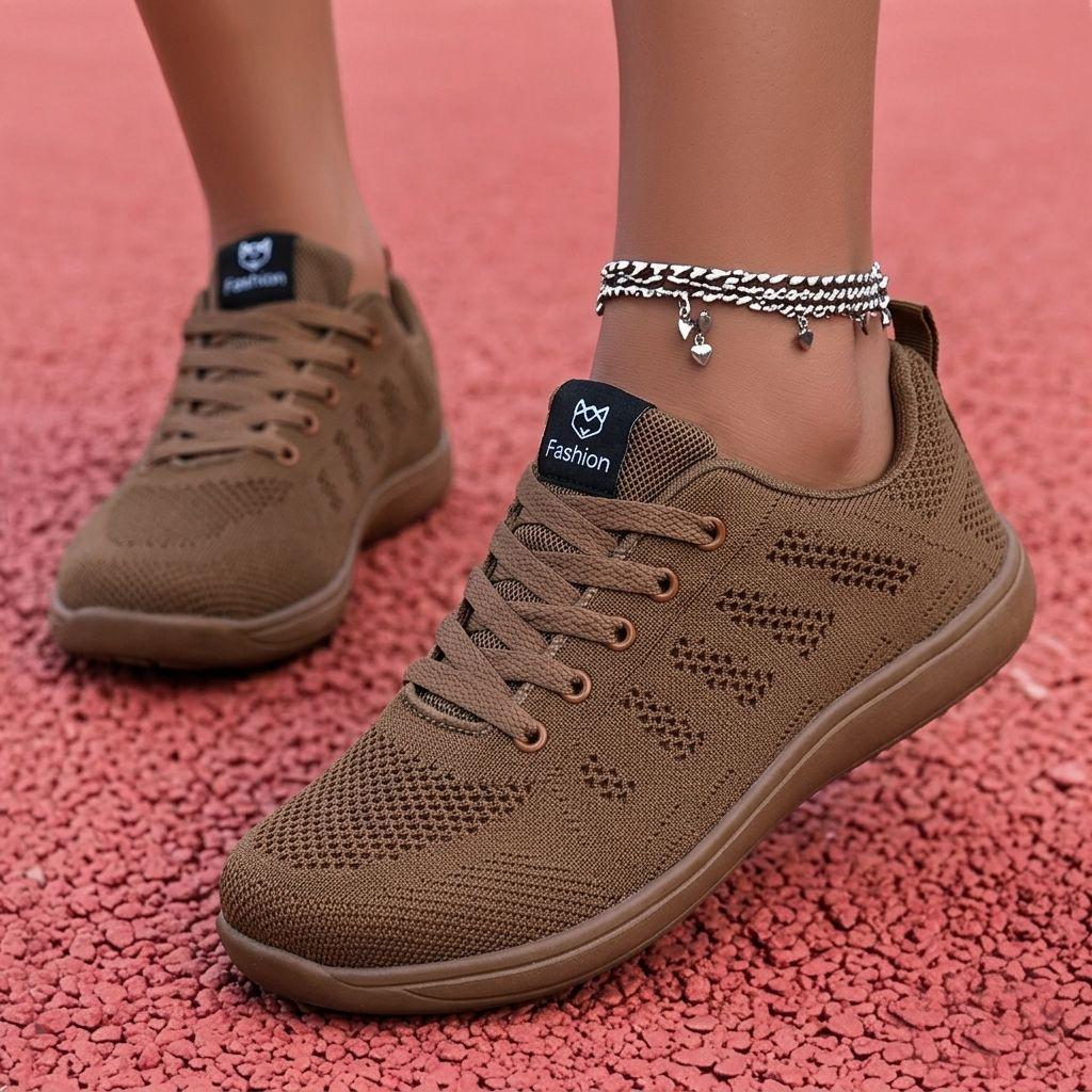 2026 Korejský styl Lehké prodyšné běžecké boty Fly Knit pro ženy a muže