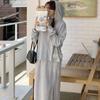 New Arrivals Open Run Hoodie Sweatshirt Spring Side Slit Waistband Skirt Setup