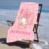 Proof Beach Towel with a Sanrio My Melody2 Pattern - Soft,absorbent,quick-drying,machine Washable - Perfect for Swimming,camping,bathing