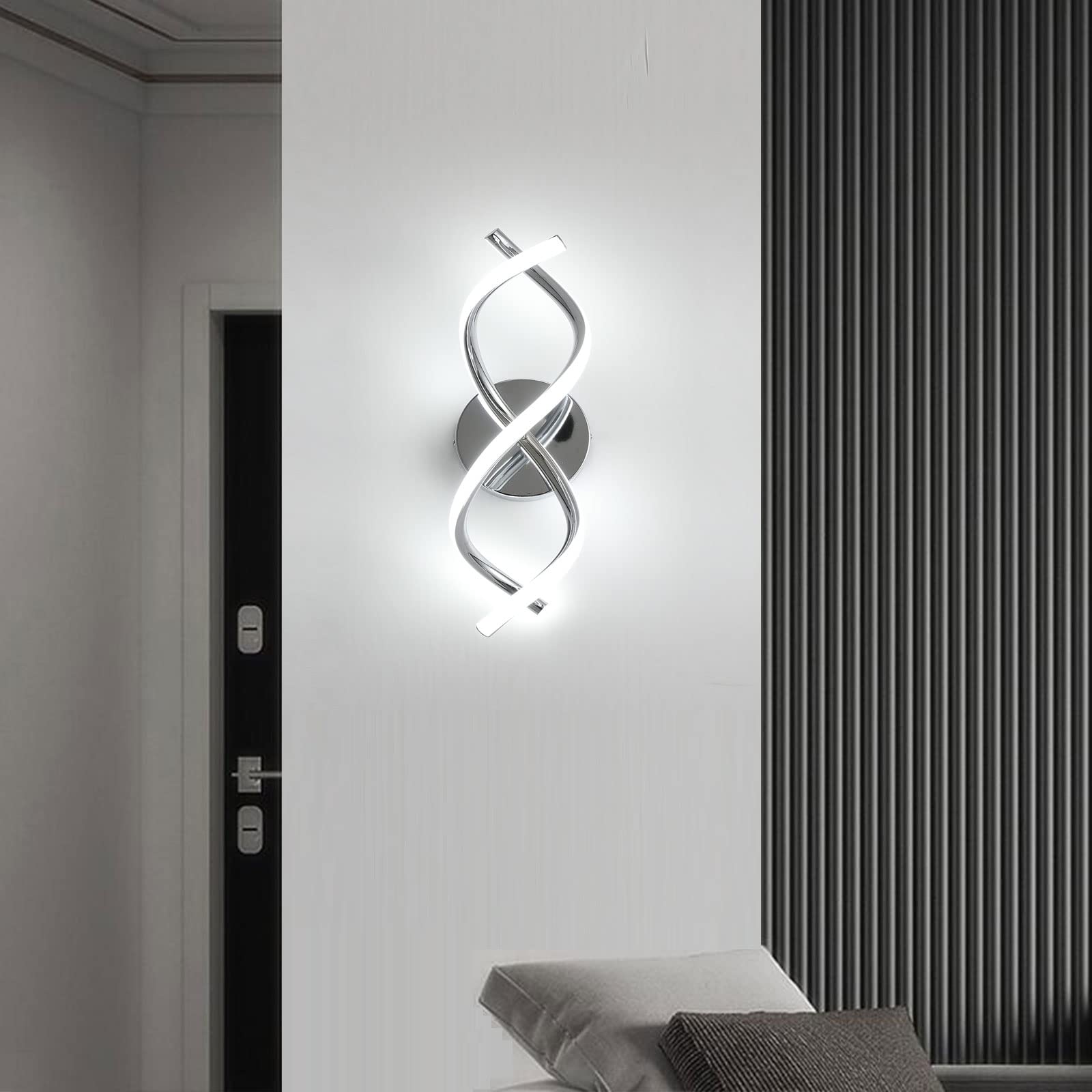 

EIDSUNM Bracket Light, LED Wall Light, Nordic Style, 24W LED Compatible, Staircase, Ambient Lighting, Wall Light, Indoor Decorative Wall Lamp,