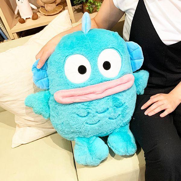 Sanrio Characters Fluffy Hangyodon L Plush Interior Big Size Blue