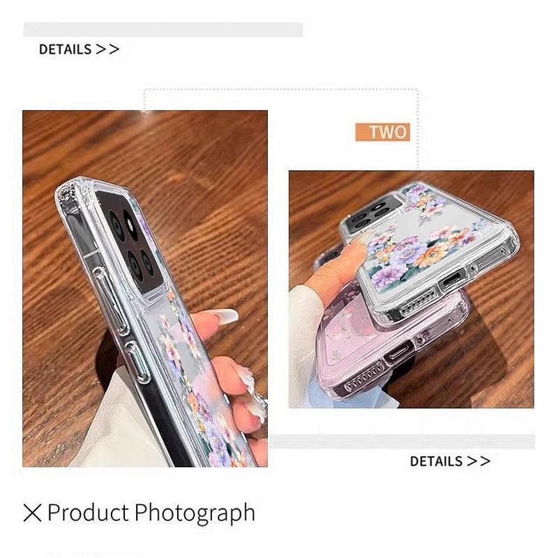 For Xiaomi 14T 13T Pro Poco F6 X6 Pro X5 Redmi 14C Note 14 Pro 13 12 11 Cover Floral Print Soft Silicone Clear Slim Shockproof Protection Phone Case
