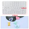 Alphabet Epoxy Resin Mold Kit Ornament Backward Letter Resin Silicone Mold Drill Number Mould For Keychain Making Jewelry DIY