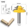 1/3 st Lock Mitre 45 Graden Lijmverbinding Frezen Lijmverbinding Set Houtbewerking cutter Tenon Cutter voor Houtbewerking Gereedschap 12mm 1/2 inch Schacht