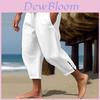 Mens Linen Summer Long Pants With Breathable Fabric For Casual Vacation Wear