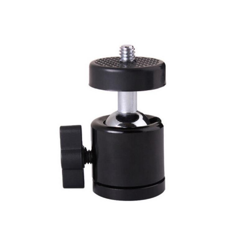 Metal Mini Ball Head Tripod Adapter for Cameras, 1/4 to 3/8, 360° Rotating Photography Accessory