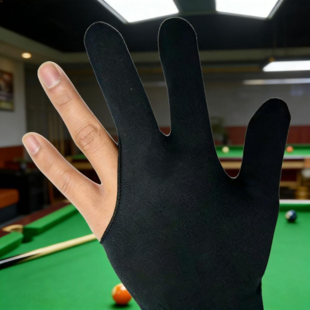 Breathable Open Finger Billiard Gloves Soft Lightweight for Snooker Pool Training