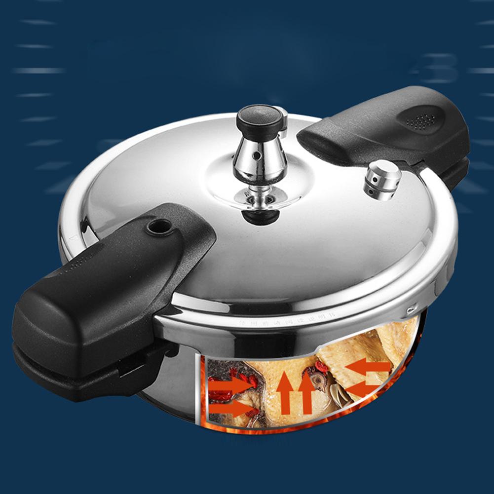 304 Stainless Steel Pressure Canners, 1.8L Dual Handle Kitchen Pressure Cooker, 4 KPA Mini Pressure Cookers With Auto Pressure Detection Protection