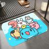 Anime C-capoo Floor Mat Diatomite Bath Mat, Quick Dry Absorbent Non-Slip Door Mat