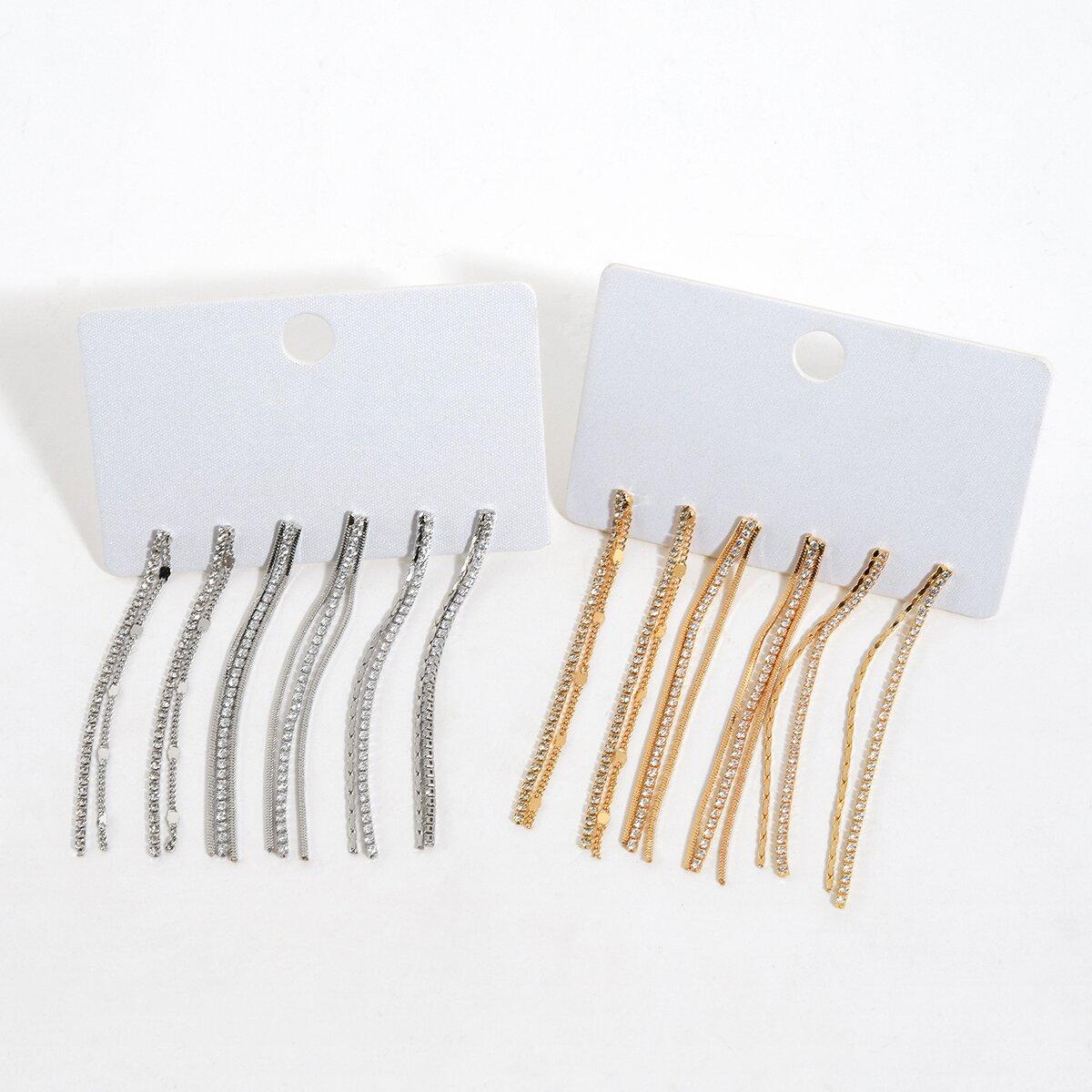 

Women s Long Tassel Claw Chain Earrings Copper Material Electroplating Technology Fashion Earrings