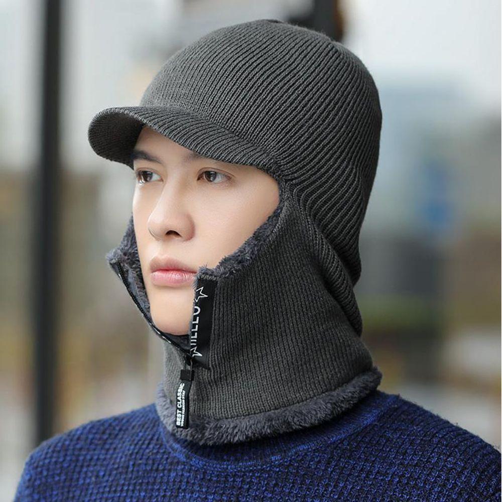 Riding Male Plush Bib Hood Windproof Thicking Hat Collar Plush Hat Beanie Hat Scarf Bib Hat
