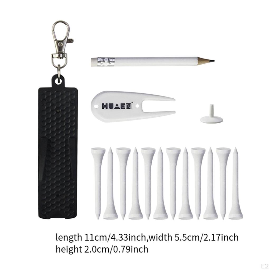 Golf Tee Holder Set Tack Bag Lightweight Training Aid Equipment Organizer Keychain for Lover