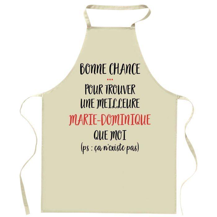 Tablier de cuisine - Marie-Dominique ça n'existe pas - Impression bretonne - Coton résistant - Imprimé en Bretagne