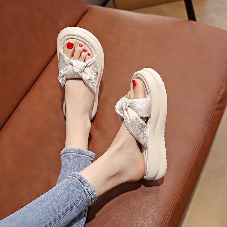 2025 Women's Fairy Style Slides: Summer One-Strap Slippers with Thick Soft Soles