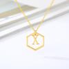 Simple and stylish English alphabet small fresh k gold titanium steel necklace women's accessories geometric collarbone chain